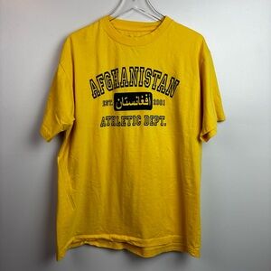 Afghanistan Athletic Dept. Bateedesign Yellow Military Tee